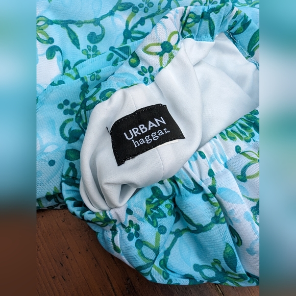 URBAN haggar Mesh Green Frilled Midi Skirt - Picture 3 of 5